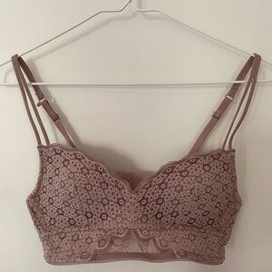 Aerie Lace Wireless Push-Up Bralette 34 A